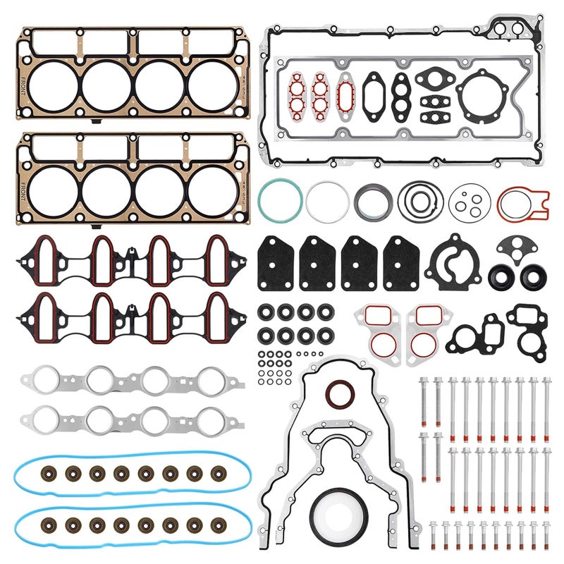 AUTOBABA Cylinder Head Gasket Kit with ES72173 Bolts Compatible with 2002-2011 Buick, Chevy Silverado Suburban Tahoe, GMC Sierra Yukon Cadillac 4.8L 5.3l V8 Engine - Image 1